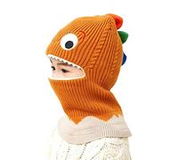 Bufanda Con Capucha y Gorro de Dinosaurio Para Niños - Juego de Invierno Para Bebé, Niño, Niña - Calentador de Cara Para Bicicleta y Esquí