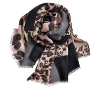 Bufanda Con Estampado De Leopardo De 1 Pieza, Bufanda Vintage, Bufanda De Algodón Y Lino, Bufanda Para Mujer, Bufanda Cálida, Accesorios De Vestir