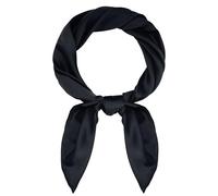 Bufanda cuadrada de satén, bufanda para el cuello, pañuelo para el pelo, pañuelo para mujeres, hombres, niñas, niños, accesorio de disfraz, 27.5 pulgadas, Negro -, 27.5*27.5 inch