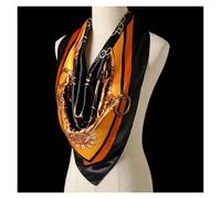 Bufanda cuadrada de satén con estampado chal seda for mujer, bandas for el pelo Retro, pañuelo for la cabeza, diadema, Bandana Para Uso Diario, Fiestas Decoración(XTD06JSC097-04)