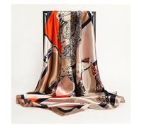 Bufanda cuadrada de satén con estampado chal seda for mujer, bandas for el pelo Retro, pañuelo for la cabeza, diadema, Bandana Para Uso Diario, Fiestas Decoración(67)