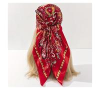Bufanda cuadrada de satén con estampado chal seda for mujer, bandas for el pelo Retro, pañuelo for la cabeza, diadema, Bandana Para Uso Diario, Fiestas Decoración(JSC302-04)