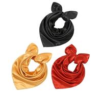 Bufanda Cuadrada Para Mujer De 3 Piezas, Bufanda Cuadrada Pequeña De Color Liso, Bufanda Ligera De Seda Para Mujer, Bufanda De Imitación De Satén De Seda, Bufanda Decorativa Para Ropa