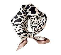 Bufanda cuadrada pequeña de seda de morera 100% pura para mujer - Pañuelo de seda - 21 pulgadas x 21 pulgadas, Rayado, S