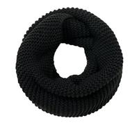 Bufanda De 1 Pieza, Bufanda De Lana, Bufanda De Suéter Negro, Bufanda De Pelo Cálido Y Grueso, Bufanda De Anillo
