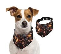 Bufanda de algodón con estampado 3D de fuegos artificiales de explosión, suave, cómoda, elegante, para perros y gatos, regalo de invierno