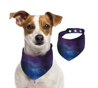 Bufanda de algodón de doble cara con estampado interestelar de universo con estrellas y galaxia, suave y elegante, para perros, gatos, mascotas, accesorio