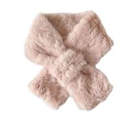Bufanda de conejo sintético, soporte cálido, 80 x 10 cm, calentador de cuello suave, bufanda de de invierno, material cómodo, adecuado para actividades al aire libre, rosa, Refer to description