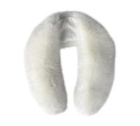 Bufanda de Cuello de Piel Sintética para Mujer, Invierno, Más Cálida, Como Piel Real, Talla XL, Blanco, Large