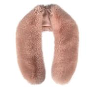 Bufanda de cuello de piel sintética para mujer, para invierno, bufanda más cálida para el cuello, bufanda como cuello de piel real, talla XL, Rosado, Large