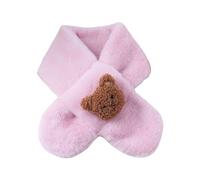 Bufanda de dibujos animados suave y cálido, silenciador de felpa artificial, calentador de cuello de invierno acogedor para niñas y al aire libre