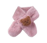 Bufanda de dibujos animados suave y cálido, silenciador de felpa artificial, calentador de cuello de invierno acogedor para niñas y al aire libre