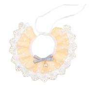 Bufanda de encaje para mascotas con colgante de perla, transpirable, para gatos y perros, suave y cómoda, material duradero, adecuado para uso diario y fiestas