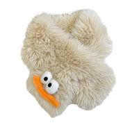 Bufanda de forro polar para niños pequeños, ajustable, calentador de cuello de piel sintética, cuello cruzado, bufanda, Caqui, talla única