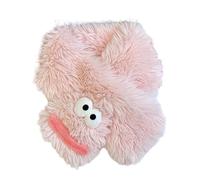 Bufanda de forro polar para niños pequeños, ajustable, calentador de cuello de piel sintética, cuello cruzado, bufanda, A, talla única