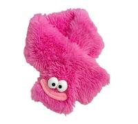 Bufanda de forro polar para niños pequeños, ajustable, calentador de cuello de piel sintética, cuello cruzado, bufanda, Rojo rosa, talla única