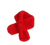 Bufanda de forro polar para niños y niñas, cálida para invierno, otoño y cuello, color azul claro, rojo, Talla única