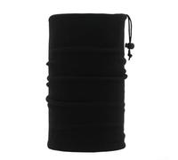 Bufanda de forro polar suave para invierno, con cordón ajustable para esquí, ciclismo, correr, transpirable, máscara facial, diadema, tono gris (negro)