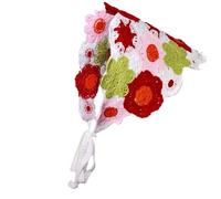 Bufanda De Ganchillo Para La Cabeza,Pañuelo De Ganchillo Para Mujer - Pañuelos De Ganchillo Florales,Pañuelo para el pelo para mujer, diadema, pañuelo para la cabeza Vintage para mujeres y niñas