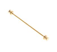 Bufanda de invierno de aleación con forma de una sola palabra para el pecho, broches de hiyab, accesorios de ropa de colores sólidos, Length: 6.2cm(2.44in), Metal