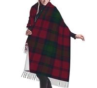 Bufanda de invierno para mujer con diseño escocés Clan Lindsay: bufanda extra larga de 71 pulgadas con flecos suaves de cachemira a cuadros, ligera y cálida, adecuada para todas las estaciones.