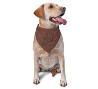 Bufanda De Mascota Baberos Triangulares 30X70Cm Anuncio De Embarazo De Gran Hermano (Marrón) Pañuelos para Perros Duradero Bufanda De Mascota Bandana Collar para Gatos Perros