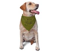 Bufanda De Mascota Baberos Triangulares 30X70Cm Anuncio De Embarazo De Gran Hermano (Verde) Pañuelo Triangular Mascotas Lavable Pañuelos para Perros para Gatos Perros Grandes Medianos Pequeños