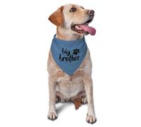 Bufanda De Mascota Baberos Triangulares 30X70Cm Anuncio De Revelación De Género De Gran Hermano (Azul Oscuro) Triángulo Baberos Bufandas Ajustable Pañuelo Triangular Mascotas para Gatos Perros