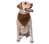 Bufanda De Mascota Bandana Collar 30X70Cm Anuncio De Revelación De Género De Gran Hermano (Marrón) Pañuelo para Perros Y Gatos Personalizada Triángulo Baberos Bufandas para Gatos Perros