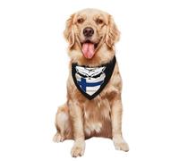 Bufanda De Mascota Bandana Collar 30X70Cm Cráneo Finlandia Finlandés Bandera Finlandesa Bufanda De Mascota Baberos Triangulares Ajustable Triángulo Baberos Bufandas para Gatos Perros