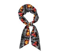 Bufanda de moda para mujer con estampado de perro Pomerania, ligera, transpirable y versátil de satén de seda para todas las ocasiones, Gallo de pollo, Talla única
