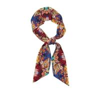 Bufanda de moda para mujer con estampado de perro Pomerania, ligera, transpirable y versátil de satén de seda para todas las ocasiones, vaca, Talla única