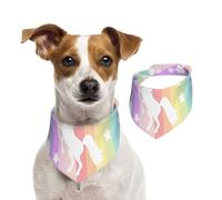 Bufanda de Navidad con estampado de unicornios en rayas coloridas, accesorio para invierno, regalo de temporada y atuendo de vacaciones