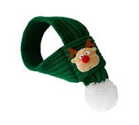 Bufanda de Navidad para mascotas, bandanas de tela de punto suave y acogedora, calentador de cuello ajustable, práctico diseño de nudo, bufanda de Papá Noel para cachorros, gatos y gatitos