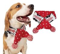 Bufanda de Navidad para perro, diseño de alce de punto y bufanda a rayas para mascotas, bandana de hilo suave para gatos y perros, suministros navideños para mascotas y accesorios para perros (B, S