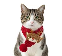 Bufanda de Navidad para Perros pequeños de Punto | Braga de Cuello para Mascotas | Accesorio de Invierno para Cachorros | Traje de Punto Suave con Animales