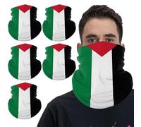 Bufanda de Palestina 5 piezas 10x20in Keffiyeh elástica Scarfes palestina absorbente a prueba de viento a prueba de polvo Keffiyeh para el uso diario, el ciclismo, estilo1 palestino