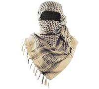 Bufanda de Palestina, Shemagh 43x43in Cotton Palestina Keffiyeh, Shemagh Buffa táctica con borlas árabes para hombres, accesorios de ropa (beige)