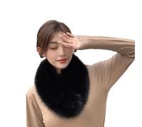 Bufanda de Piel sintética para Mujer, Abrigo Suave para el Cuello para el Invierno, Mantiene el Calor, Bufandas de Cuello sólido y Gruesas y cálidas (Black)