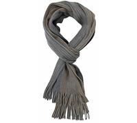 Bufanda de punto Bufanda para hombre Warm & Soft Red Fox® Unisex Wool Striped Multi Multicolor (Gray Brown)