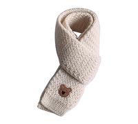Bufanda De Punto Cálida Invierno Niños Encantadores Bufandas Gruesas Y Cálidas Unisex Patrón Oso Dibujos Animados Silenciador Largo Pañuelo Punto Para Bebé Etiqueta Silenciador