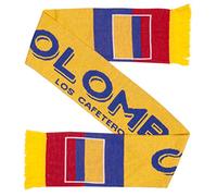 Bufanda de punto de fútbol Colombia, Azul, Rojo, Amarillo, fits all