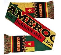 Bufanda de punto de fútbol de Camerún, rojo, verde, dorado