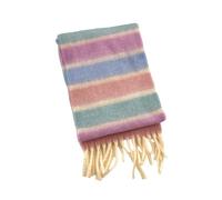 Bufanda De Rayas Coloridas Para Niños Con Detalle De Flecos Pañuelo Cálido Y Transpirable Para Días Fríos Apto Para 3-12 Años Bufanda Arcoíris