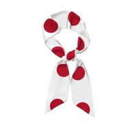 Bufanda De Seda Con Estampado Gráfico De La Bandera De Japón Para Mujer,Chales De Satén Para La Cabeza Y El Cuello Con Lunares Coloridos,Multiusos Regalos Clásicos Para Niñas Y Mujeres