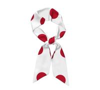 Bufanda De Seda Con Estampado Gráfico De La Bandera De Japón Para Mujer,Chales De Satén Para La Cabeza Y El Cuello Con Lunares Coloridos,Multiusos Regalos Clásicos Para Niñas Y Mujeres
