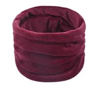 Bufanda de terciopelo dorado de otoño e invierno para mujer, círculo único al aire libre, cubierta de bufanda corta para mujer, Vino, Talla única