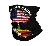 Bufanda De Tubo Estadounidense De Origen Zimbabuense Bandera De Zimbabue Blanca Resistente Al Viento Braga De Cabeza Fina Head Wrap para Halloween Caza Verano 2 Unidades