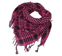 Bufanda del desierto Wrap Plaid Print Algodón Lino Borlas Rosa Rojo Espesar Cuello Bufanda para actividades al aire libre