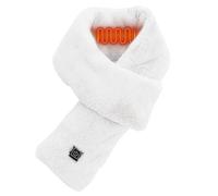 Bufanda eléctrica con calefacción - Imitación pelo de conejo 80x11cm | Envoltura de cuello caliente con carga USB, 3 ajustes de temperatura, bufanda de invierno cálida y suave | Para mujeres hombres A